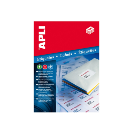 Apli Etiquetas Adhesivas C-Rectos 105x148 mm Inkjet-Láser 4 X 100H Blanco Pack 100 Hojas 400 Etiquetas