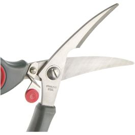 Metaltex Tijeras para Aves de 23 cm en Acero Inoxidable con Doble Inyección y Cierre de Seguridad