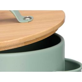 Kinvara Cebollero de Hierro para Almacenamiento de Cebollas con Tapa de Bambú Verde Menta 17.5x19.5x14 cm (6 Unidades) Kinvara Cebollero de Hierro para Almacenamiento de Cebollas con Tapa de Bambú Verde Menta 17.5x19.5x14 cm (6 Unidades)