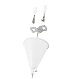 Kit de Suspensión para Carril Trifásico Blanco 1 Metro con Cable de Acero y Enganches, Permite Altura Regulable [HO-SUS-T-B]