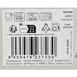 La Mediterranea Plato Llano 26 cm Colección Barroc Monaco Brillo (6 Unidades)