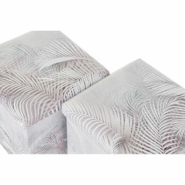 Caja Plegable Tropical DKD Home Decor Gris 34 x 34 x 34 cm (2 Unidades) Caja Plegable Tropical DKD Home Decor Gris 34 x 34 x 34 cm (2 Unidades)