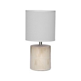 Lámpara Malia Blanca Versa 14x28x10 cm - Cerámica, Textil (2 Unidades)