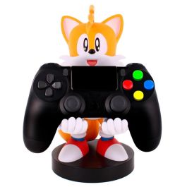 Exquisite Gaming Cable Guy Soporte Figura Tails Sonic 20cm para Mandos y Teléfonos
