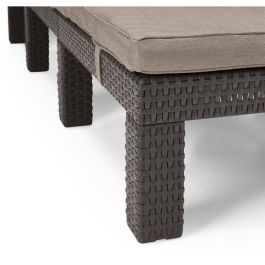 ALLIBERT Tumbona Daytona de Resina Trenzada con Cojín, Respaldo 4 Posiciones y Diseño Elegante - Marrón ALLIBERT Tumbona Daytona de Resina Trenzada con Cojín, Respaldo 4 Posiciones y Diseño Elegante - Marrón