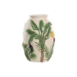 DKD Home Decor Jarrón Tropical Crudo Verde Cerámica 26x33x26 cm Palmera Pájaros Precio: 56.78999964. SKU: B1GQTV44YE