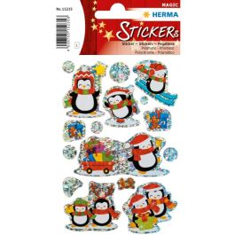 HERMA 15235 Etiquetas Prismáticas Adhesivas Winter Pinguine, Papel Aluminio Multicolor con Motivos de Animales, 8 Piezas Precio: 12.89000053. SKU: B1DCATHJV6