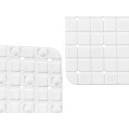 Alfombra de baño antideslizante cuadros blanco Berilo 6x57x6 cm (6 Unidades) Alfombra de baño antideslizante cuadros blanco Berilo 6x57x6 cm (6 Unidades)
