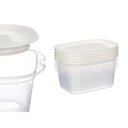 Set 5 Fiambreras Plastico Rectangular 1000Ml Leknes 20X14CM (12 Unidades) Set 5 Fiambreras Plastico Rectangular 1000Ml Leknes 20X14CM (12 Unidades)