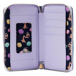 Loungefly Cartera Úrsula La Sirenita Disney con Cremallera, Brilla en la Oscuridad y Herrajes Plateados 15x9.37cm