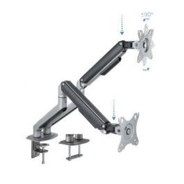 Soporte de Mesa para 2 Monitores TooQ DB4132TNR-G/ Giratorio/ Inclinable/ hasta 9kg Soporte de Mesa para 2 Monitores TooQ DB4132TNR-G/ Giratorio/ Inclinable/ hasta 9kg