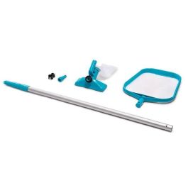Intex Conjunto de Mantenimiento para Piscinas con Mango Telescópico Extensible de 239 cm, Material Aluminio y PP Resistente Intex Conjunto de Mantenimiento para Piscinas con Mango Telescópico Extensible de 239 cm, Material Aluminio y PP Resistente