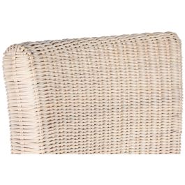 DKD Home Decor Silla Indonesia 1c24 Ratán y Madera Mango Blanco Crudo 55 x 100 x 50 cm con Cojín