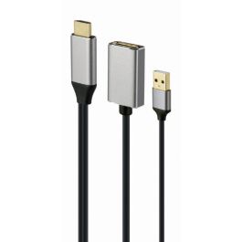 Adaptador DisplayPort a HDMI GEMBIRD A-HDMIM-DPF-02 Negro 10 cm 4K Ultra HD