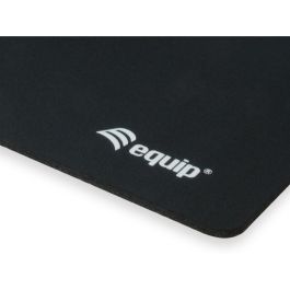 Equip 245011 Alfombrilla de Ratón, 180x220x3mm, Base Antideslizante, Nylon/Caucho, Negra. Óptima para Todos los Tipos de Ratón.