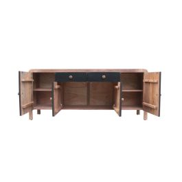 Aparador DKD Home Decor 177 x 38 x 75 cm Natural Negro Madera Aparador DKD Home Decor 177 x 38 x 75 cm Natural Negro Madera