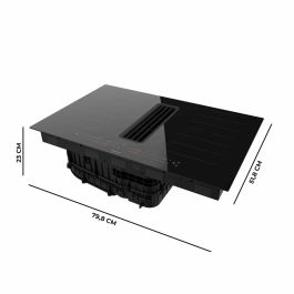 Placa de Inducción con Extractor integrado Cecotec Bolero Squad IH 4800 FullFlex80 7400 W