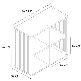 Estantería Klaus Con 4 Compartim Home Deco Factory