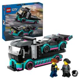 Juego de construccion coche de carreras y camión de transporte lego city
