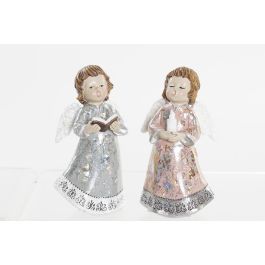 Figura Navidad Fantasia DKD Home Decor Rosa Plateado 5 x 13 x 7 cm (2 Unidades) Precio: 9.5000004. SKU: B1EHH37JAQ