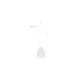 Lámpara Colgante Diseño Natural "Evie" SKD-26-9_17 de Ratán para Bombilla LED E27, Cable Regulable en Altura