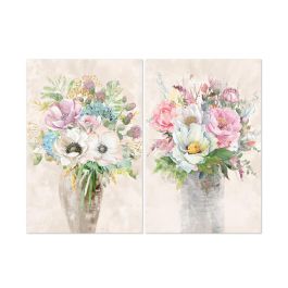 Cuadro DKD Home Decor Florero 80 x 3 x 120 cm Shabby Chic (2 Unidades)