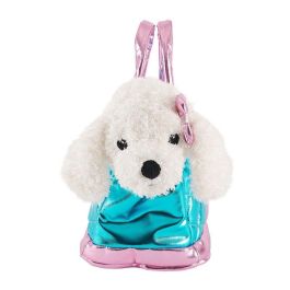 PERLETTI Bolso de Mano Azul con Peluche Perro Didi 28cm