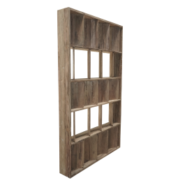 DKD Home Decor Indo 2c25 Estantería Moderno Teca Reciclada Natural 124 x 20 x 210 cm