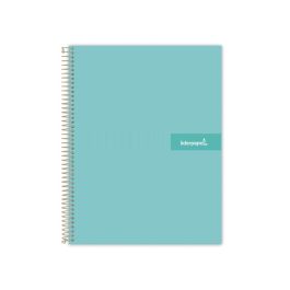 Cuaderno Espiral Liderpapel A4 Crafty Tapa Forrada 80H 90 gr Cuadro 4 mm Con Margen Color Turquesa 5 unidades