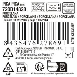 La Mediterranea Bol Aperitivo Pica-Pica Blue 14.4 x 10.5 x 3.1 cm (24 Unidades)