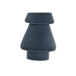 DKD Home Decor Árbol de Navidad Moderno Decoración Navideña Azul Paulownia Dimensiones 7x19x7 cm (Set de 6 Unidades)