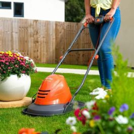 FLYMO Segadora de colchón de aire Turbo Lite 250 1400W - Ancho de corte 25cm - Altura de corte ajustable 11-31mm (967909401) para jardines pequeños