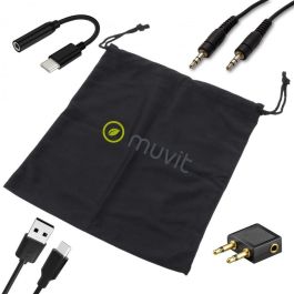 Muvit Auriculares ANC Inalámbricos Blanco - Reducción de Ruido, 40h Batería, USB-C, Bluetooth, Diseño Eco-Sostenible Muvit Auriculares ANC Inalámbricos Blanco - Reducción de Ruido, 40h Batería, USB-C, Bluetooth, Diseño Eco-Sostenible