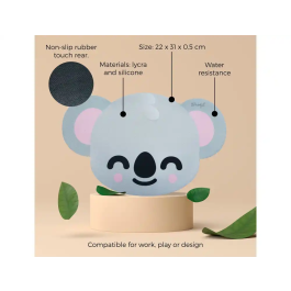 Wondee Alfombrilla de Ratón Mr Wonderful Forma Koala 220x310 mm Antideslizante Goma Control Preciso Cómoda Lavable