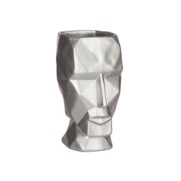 Jarrón Cara 3D Plata Giftdecor 12x24.5x16 cm - Poliresina (4 Unidades) Jarrón Cara 3D Plata Giftdecor 12x24.5x16 cm - Poliresina (4 Unidades)