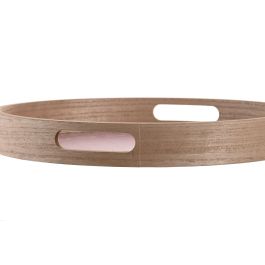 DKD Home Decor Bandeja Scandi de MDF Rosa Blanco 35x35x5 cm - Juego de 3 Unidades Surtidas, Colección Pixel Love