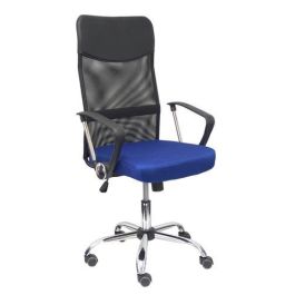 Silla Piqueras Y Crespo Gontar Direccion Brazos Fijos Mecanismo Basculante Regulable En Altura Base Cromada Ruedas Parquet Respaldo Malla Transpirable Negra Y Asiento Tapizado Malla Azul Precio: 129.49999953. SKU: S5703513