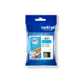 BROTHER LC421C Tinta Original Cian para DCP-J1050DW/J1140DW, MFC-J1010DW - 200 páginas