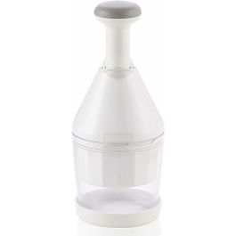 Leifheit Chopper Comfort & Clean, Picador de Alimentos con Empujador Flexible y Cuchilla Giratoria, Fácil Limpieza