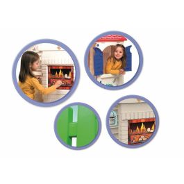 Chicos Casa Country Cottage para mascotas con puerta efecto madera 84x103x104 cm