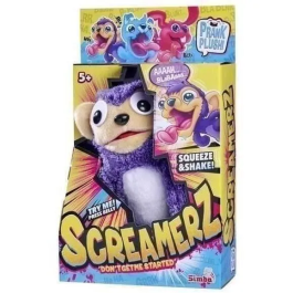 Smoby Screamerz Peluche Interactivo Mono 28 cm Ruidos al Agitar o Pulsar el Botón