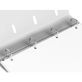 Liderpapel Carpeta con Recambio A4 4 Anillas 25mm Polipropileno Transparente 100 Hojas 80g Cuadro 5mm