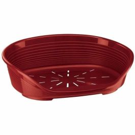 Ferplast Cama de Plástico Siesta para Perro y Gato Deluxe 4 Color Burdeos