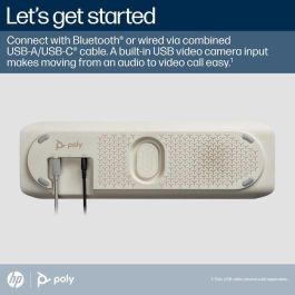 Poly Sync 60 Altavoz Inteligente de Conferencia Microsoft Teams Certificado USB Bluetooth Doble Altavoz 6 Micrófonos Entrada Cámara