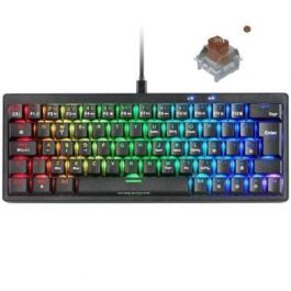 Mars Gaming MKMINIPROBRES Teclado Gaming Mecánico 60% Switches Marrones QuietCore RGB Antighosting USB-C PC Consola Negro