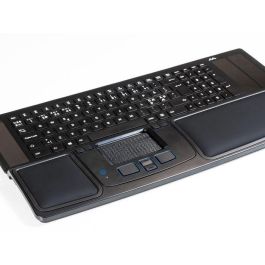 Mousetrapper Prime - Ratón Ergonómico Central con 8 Botones Programables, Inalámbrico Bluetooth y USB-A, Fácil Limpieza, 6000 dpi, Negro