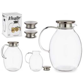 Jarra de Cristal Borosilicato Vivalto 2,5L - 15.5x22x20 cm (6 Unidades) Jarra de Cristal Borosilicato Vivalto 2,5L - 15.5x22x20 cm (6 Unidades)