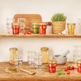 Bormioli Rocco Vaso Alto Vidrio Quattro Stagioni 27 cL con Tapa Cierre Rosca, Vidrio Templado, Hermético, Apto Lavavajillas y Microondas Bormioli Rocco Vaso Alto Vidrio Quattro Stagioni 27 cL con Tapa Cierre Rosca, Vidrio Templado, Hermético, Apto Lavavajillas y Microondas