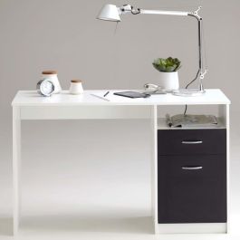 FMD FMD4029494113894 Escritorio JACKSON, Blanco con detalles negros, 123x76.5x50 cm, Fabricado en Alemania FMD FMD4029494113894 Escritorio JACKSON, Blanco con detalles negros, 123x76.5x50 cm, Fabricado en Alemania