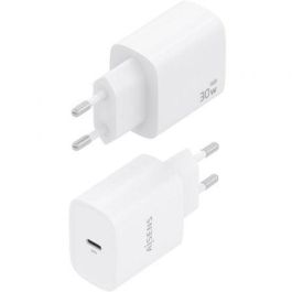 Aisens A110-0950 Cargador de Pared GaN USB-C 30W Blanco para portátil, móvil y tablet
